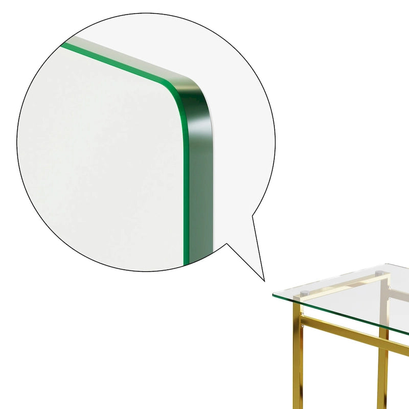 Table à manger rectangulaire en verre
