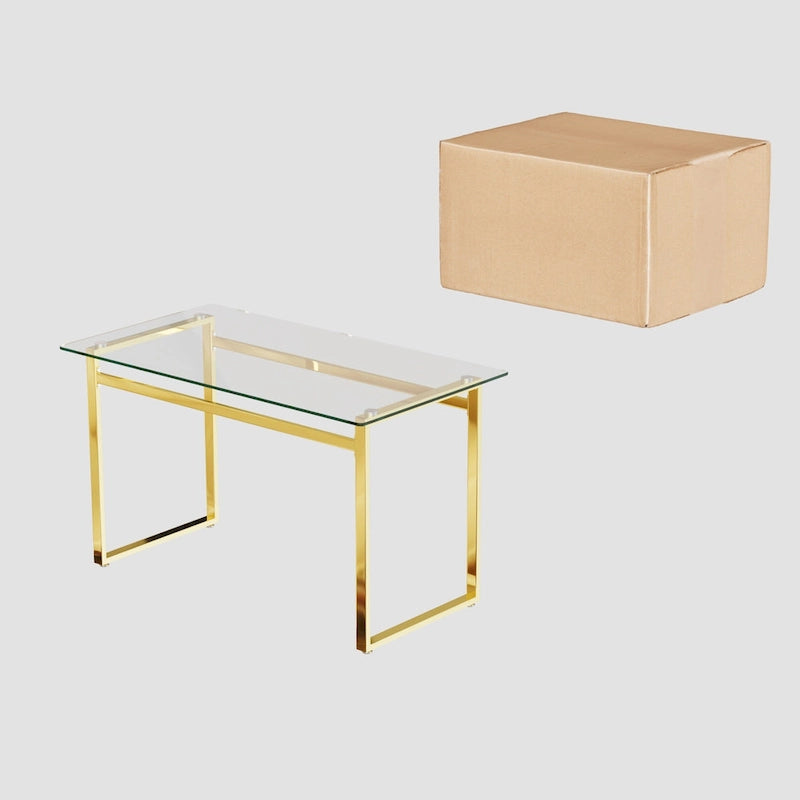 Table à manger rectangulaire en verre