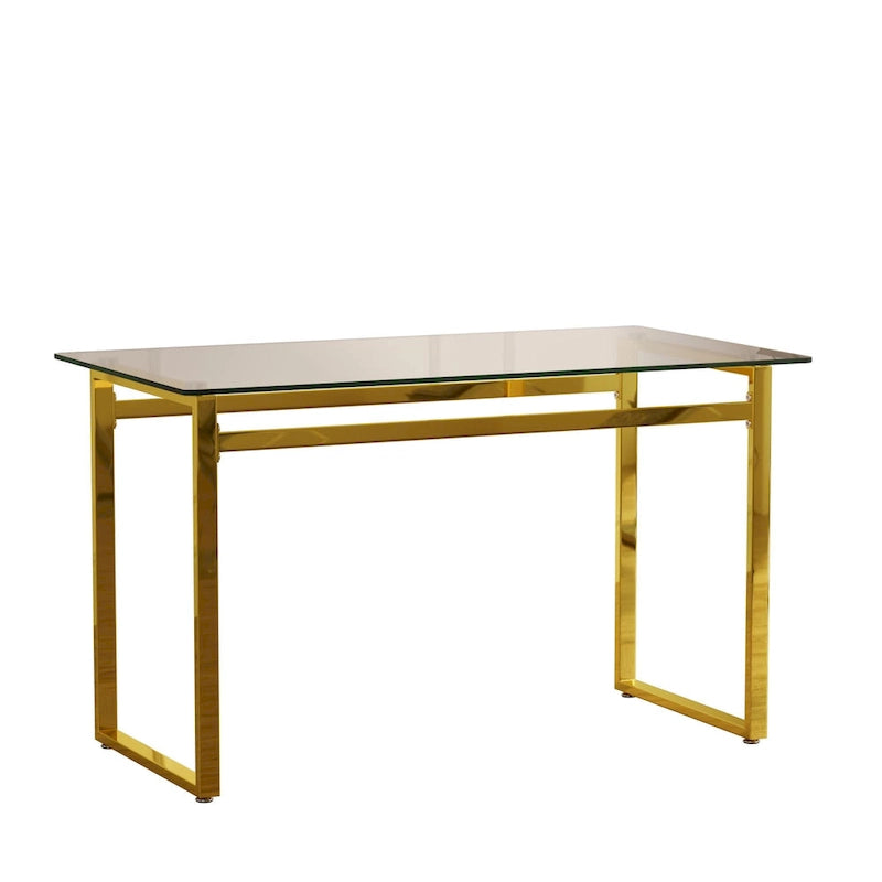 Table à manger rectangulaire en verre