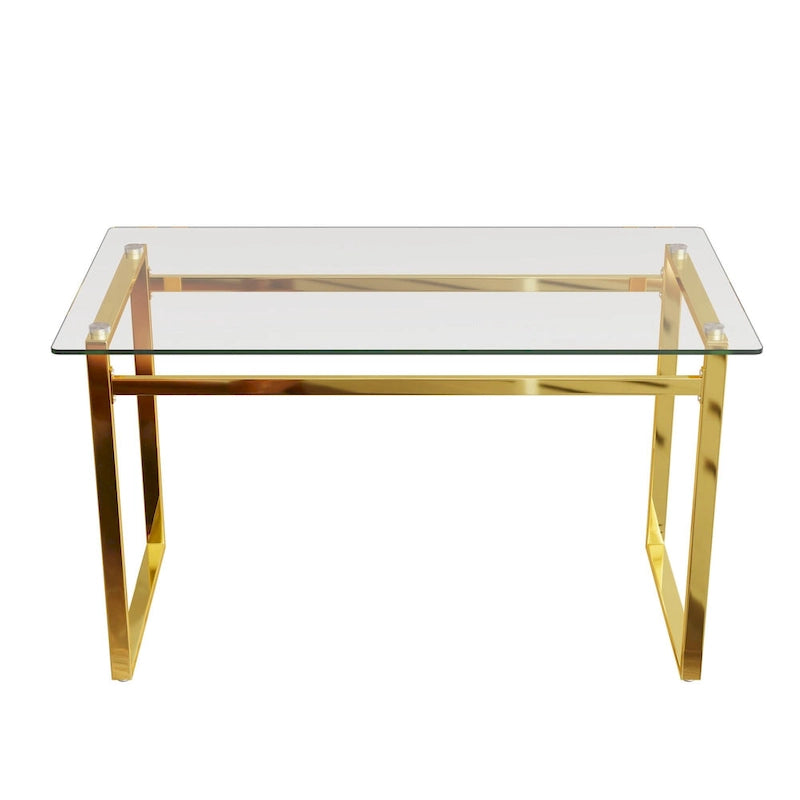 Table à manger rectangulaire en verre
