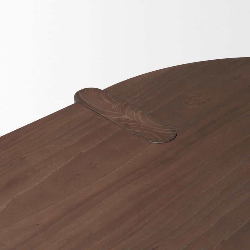 Table à manger ovale en orme foncé - 91,0L x 38,0l x 30,0H