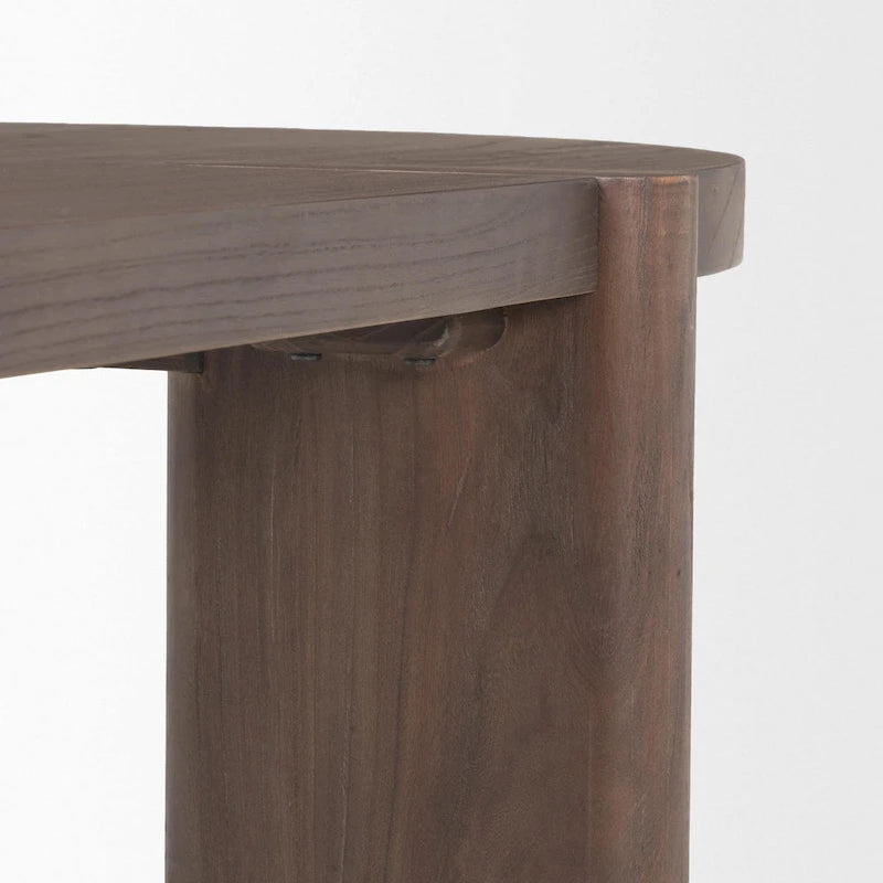 Table à manger ovale en orme foncé - 91,0L x 38,0l x 30,0H