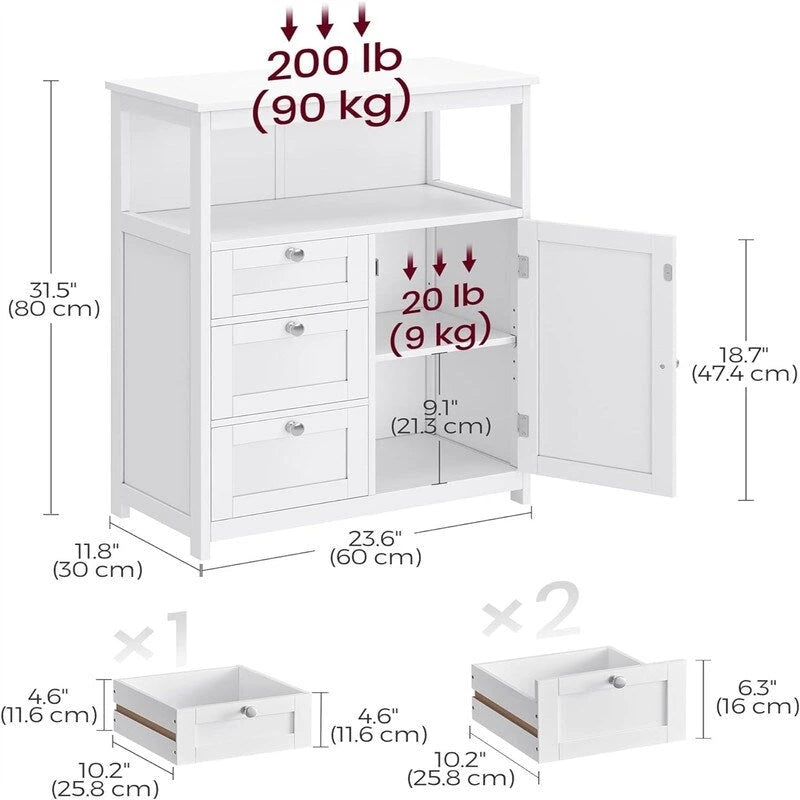 Meuble de rangement pour le sol de salle de bain