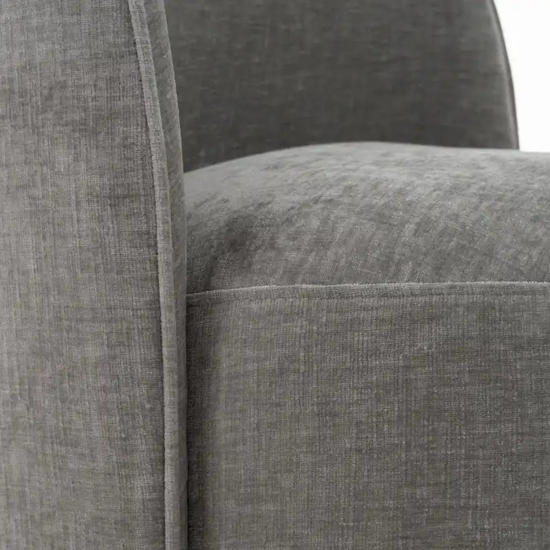 Chaise de salle à manger pivotante en tissu gris tourterelle moderne