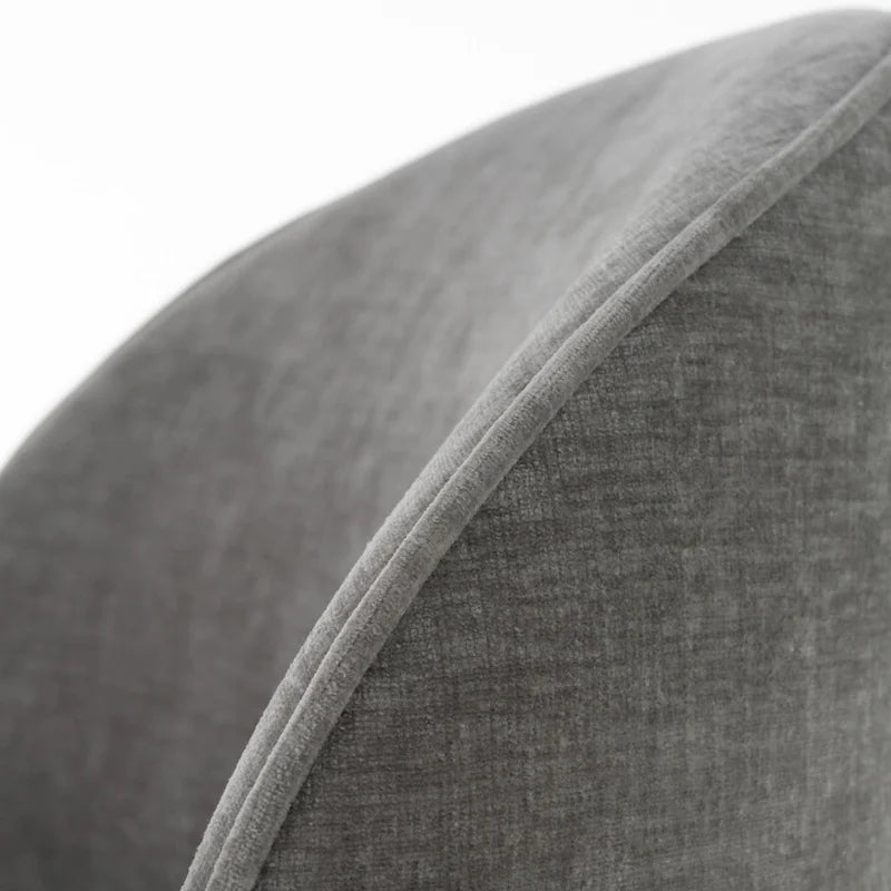 Chaise de salle à manger pivotante en tissu gris tourterelle moderne